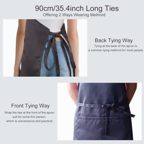 Kitchen Bib Chef Apron for Women Men