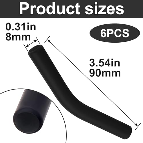 6pcs Food Grade Silicone Straw Tips (6 Count)