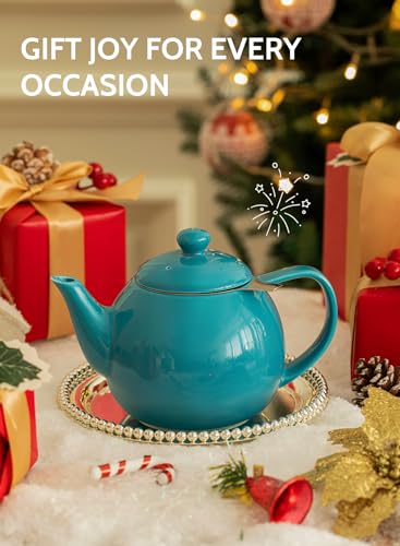 Teapot Porcelain Tea Pot with Stainless Steel Infuser