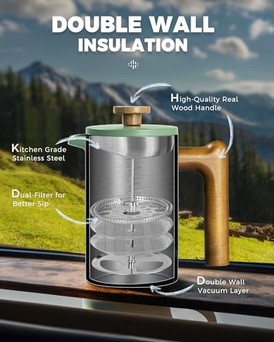 POLIVIAR French Press Coffee Maker
