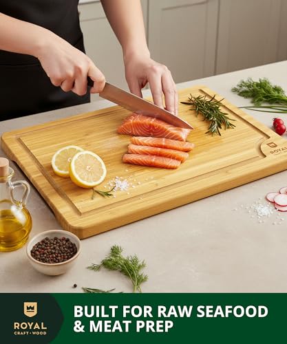 Wooden Cutting Boards for Kitchen Meal Prep & Serving (3 Count)