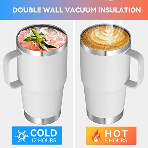 20 oz Tumbler Bulk with Handle Lid and Straw (6 Count)