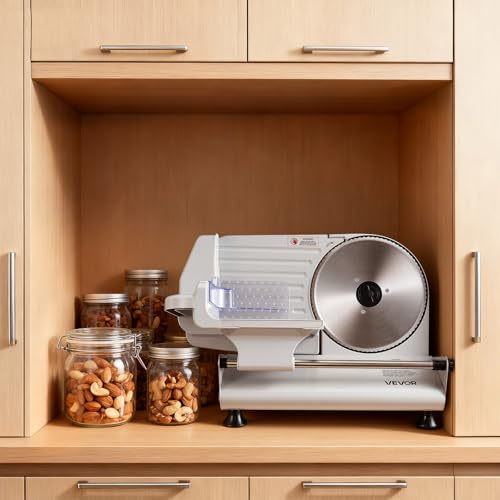 Meat Slicer 8.6" Electric Deli Slicer with 2 SUS420 Blades