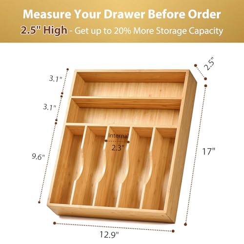 Bamboo Kitchen Drawer Organizer