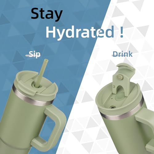 30 oz Insulated Tumbler Water Bottle with Handle