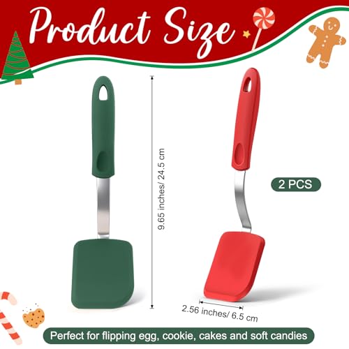 2 Pcs Mini Silicone Cookie Brownie Spatula (2 Count)