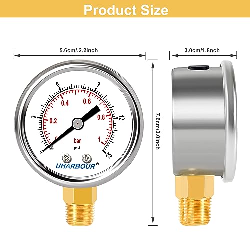 Lead Free Water Pressure Gauge 0