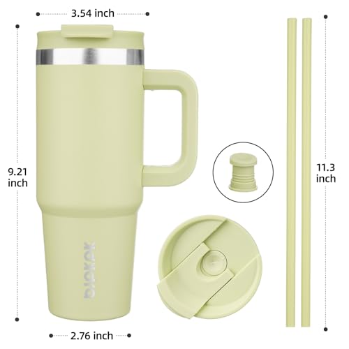 30 oz Insulated Tumbler with Handle & Straw