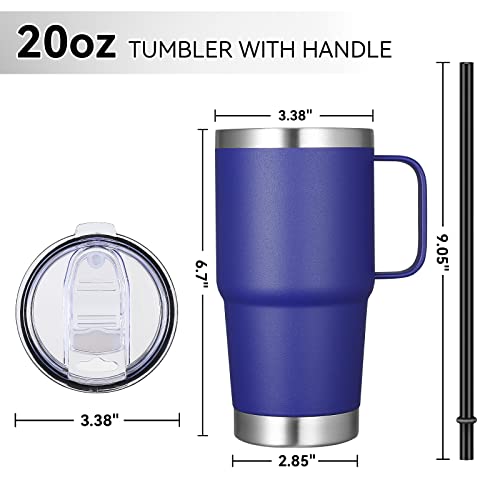 20 oz Tumbler with Handle Insulated Travel Coffee Mug