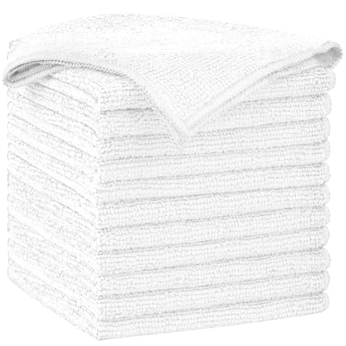 White Microfiber Cleaning Cloth (12 Count)