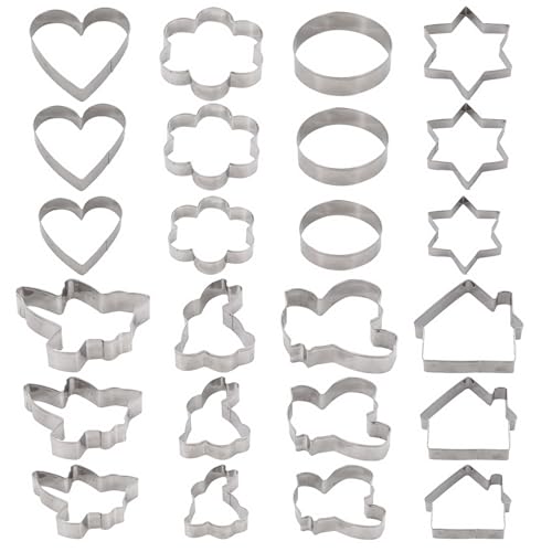 Metal Cookie Cutters Set 24 Pieces