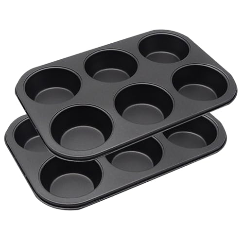 2 Packs 6 Cup Muffin Baking Pan Tin