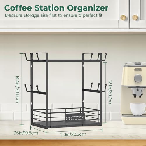 Coffee Mug Cup Holder Tree Bar Station Organizer