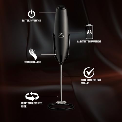 Powerful Milk Frother Wand With Duracell Batteries