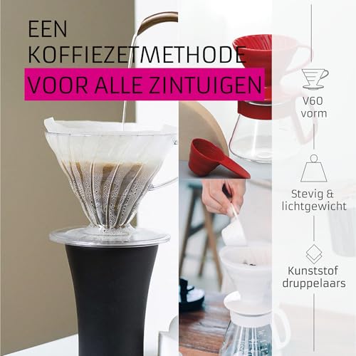 V60 Plastic Coffee Dripper Pour Over Cone Coffee Maker Size 02 (4 Count)