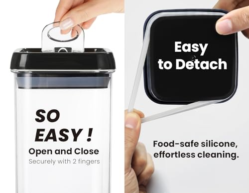 Flip Tite Storage Container with Lid 4” RECTANGULAR Airtight Ring Flip Top (3 Count)