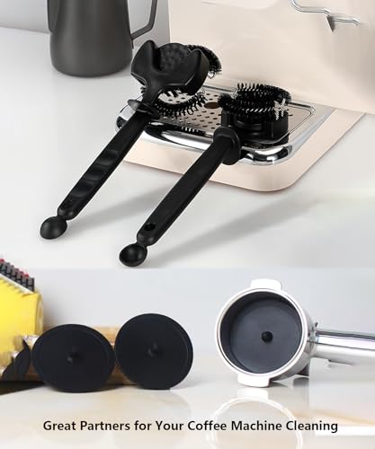 Espresso Coffee Machine Cleaning Brush Kit with Portafilter Cleaning Disc