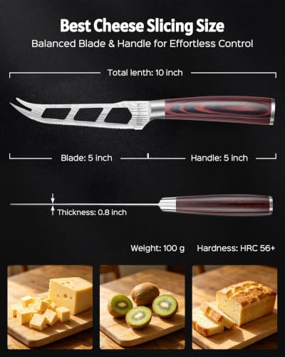 Cheese Knife 5” Serrated Knife for Block Cheese