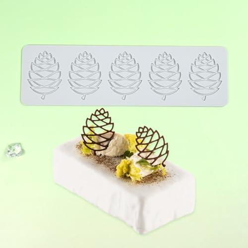 3D Hollow Out Lace Mold Silicone Pinecone Shape Fondant Molds Chocolate Mould For Cake Pastry Decor Baking Gumpaste Moulds Decoration Sugar Lace Veil Mat