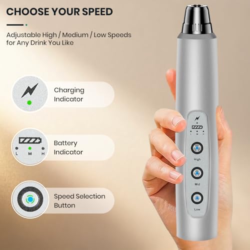 Milk Frother Handheld Rechargeable