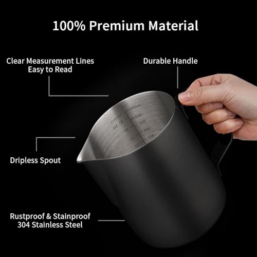 Stainless Steel Milk Frothing Pitcher 20oz
