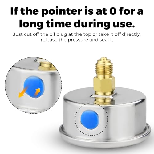 0 200 Psi Glycerin Liquid Filled Low Pressure Gauge