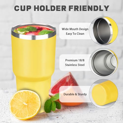 30 oz Tumbler with Lids and Straws