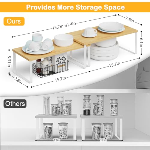 Cabinet Shelf Organizers (4 Count)