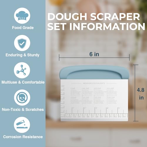 Bench Scraper Dough Scraper Bowl Pastry Scraper for Bread Cake Pizza