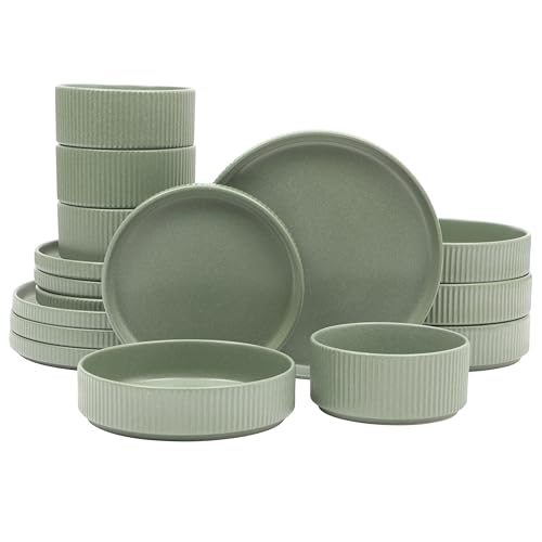 Deerfield 16 Piece Stoneware Dinnerware Set