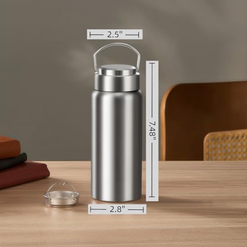 17oz Wide Mouth Vacuum Insulated Water Bottle with Tea Infuser