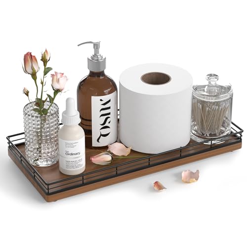 Oak Bathroom Toilet Tank Tray