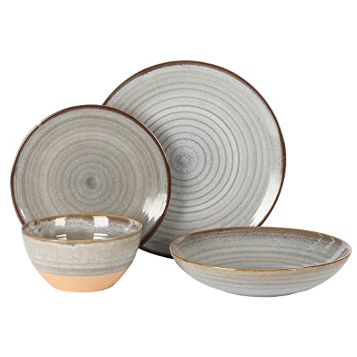 Dreamweaver Double Bowl Terracotta Reactive Dinnerware Set