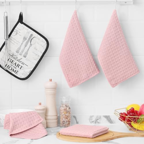 Microfiber Waffle Weave Kitchen Dish Cloths (12 Count)
