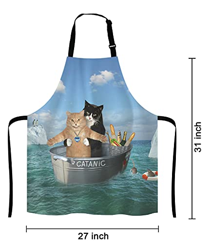 Funny Cats Adjustable Bib Apron
