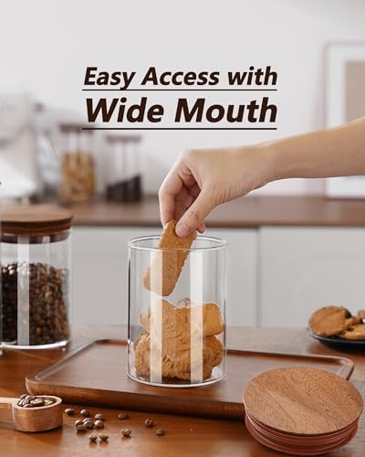 27oz Coffee Canister with Scoop and Wooden Lids
