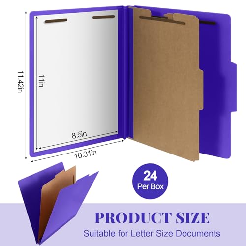 24 Pcs Classification Folder Letter Size