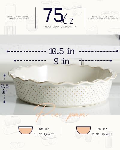 Ceramic Deep Pie Pan (2 Count)