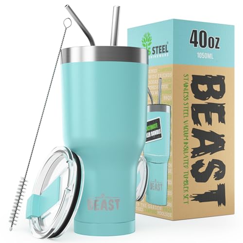 Beast 40 oz Tumbler Stainless Steel Vacuum Insulated Coffee Ice Cup Double Wall Travel Flask