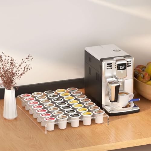 Acrylic K Cup Drawer Organizer Tray Pod Holder for 35 Coffee Capsules