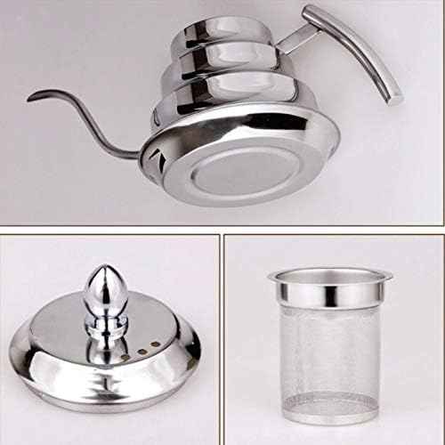 Stainless Steel Tea Coffee Kettle with Thermometer, Thin Spout for Pour Over Pot