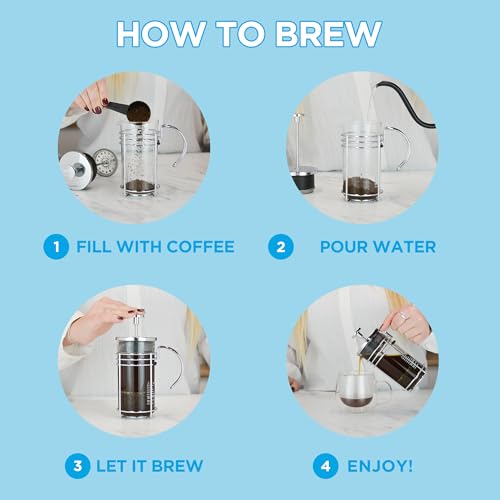 Madrid Glass French Press Coffee and Tea Maker