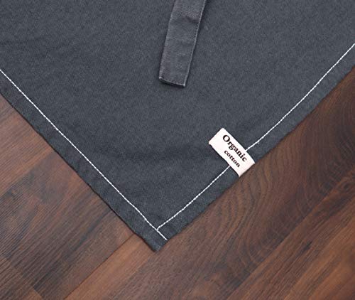 Cotton Solid Aprons for Women with Pocket