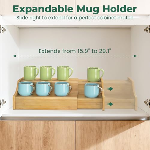 Coffee Mug Cup Holder Rack for Cabinets Countertop