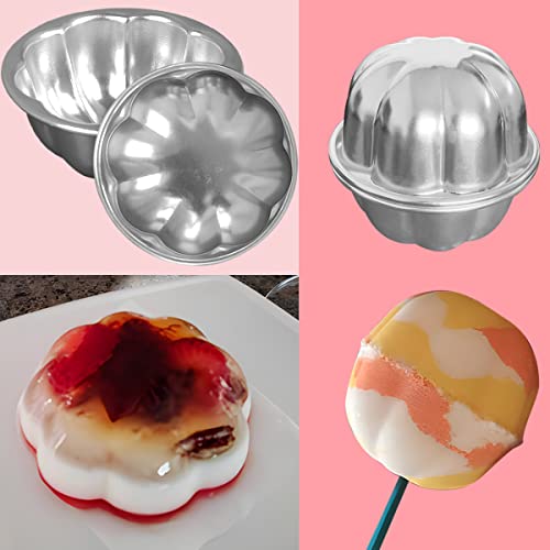 Molds Aluminum for Jello Small Cup Cake Nonstick Tartlets Baking Tool (6 Count)