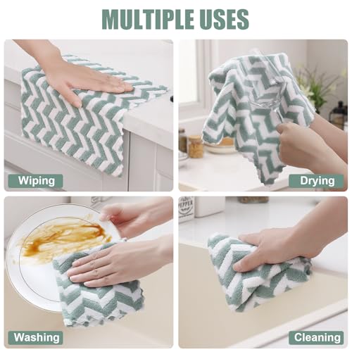 12 Pack Irregular Waves Kitchen Dish Cloths (12 Count)