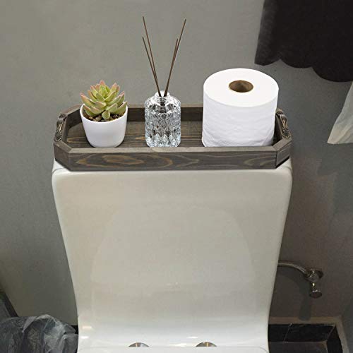 Rustic Gray Wood Vanity Tray