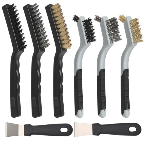 8 Pack Wire Brush & Scraper Set