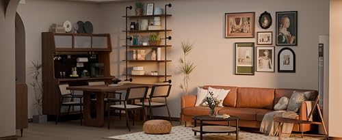 Industrial Pipe Wall Shelves Pipe Shelving with Real Wood Plank