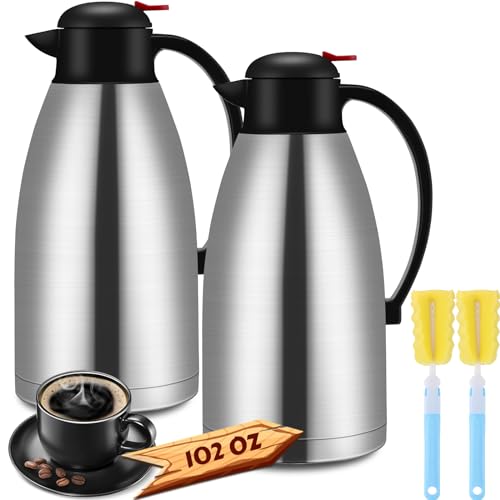 2 Pcs 102 oz Stainless Steel Thermal Coffee Carafe (2 Count)